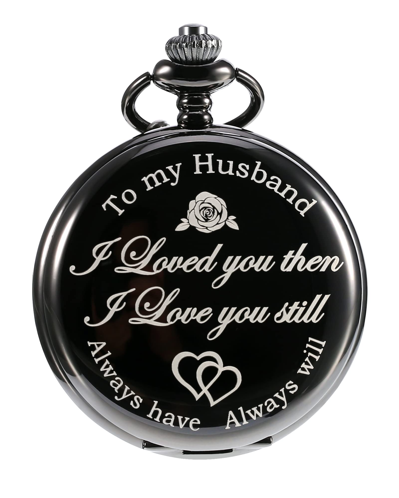 **Engraved Men's Pocket Watch - Vintage Style Gift for Husband, Anniversary, Birthday - Perfect for Formal Events, Weddings & Special Occasions**
