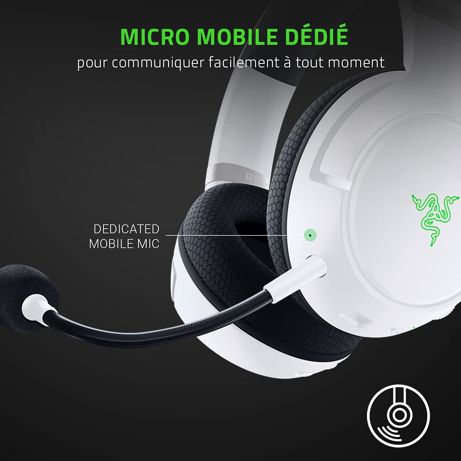 Razer Kaira Pro Wireless Gaming Headset for Xbox Series X & Mobile - 50mm Titanium Speakers, HyperClear Supercardioid Mic - White - Perfect for Competitive Gaming & Streaming