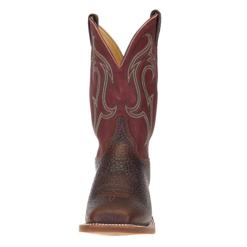 Justin Boots Men's Bender Square Toe Casual Boots - Mid Calf Western Boots in Brown, Burgundy & Red | Comfortable Cowboy Boots for Work, Rodeo & Everyday Wear