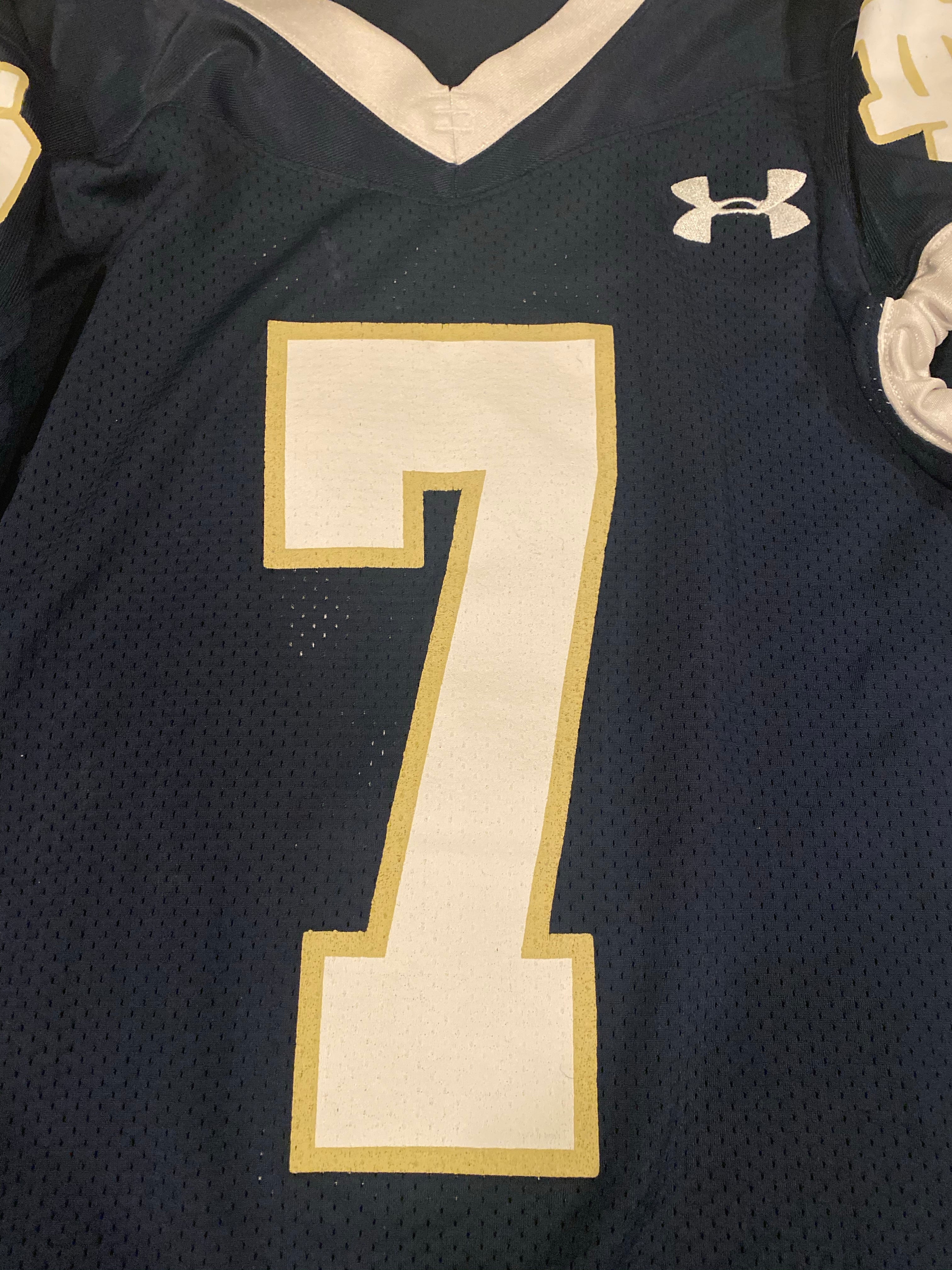 Authentic Will Fuller Notre Dame Fighting Irish Football Jersey #7 - Under Armour Game-Worn Practice Jersey for Fans & Collectors - Perfect for Game Day, Tailgating, and Sports Memorabilia Display