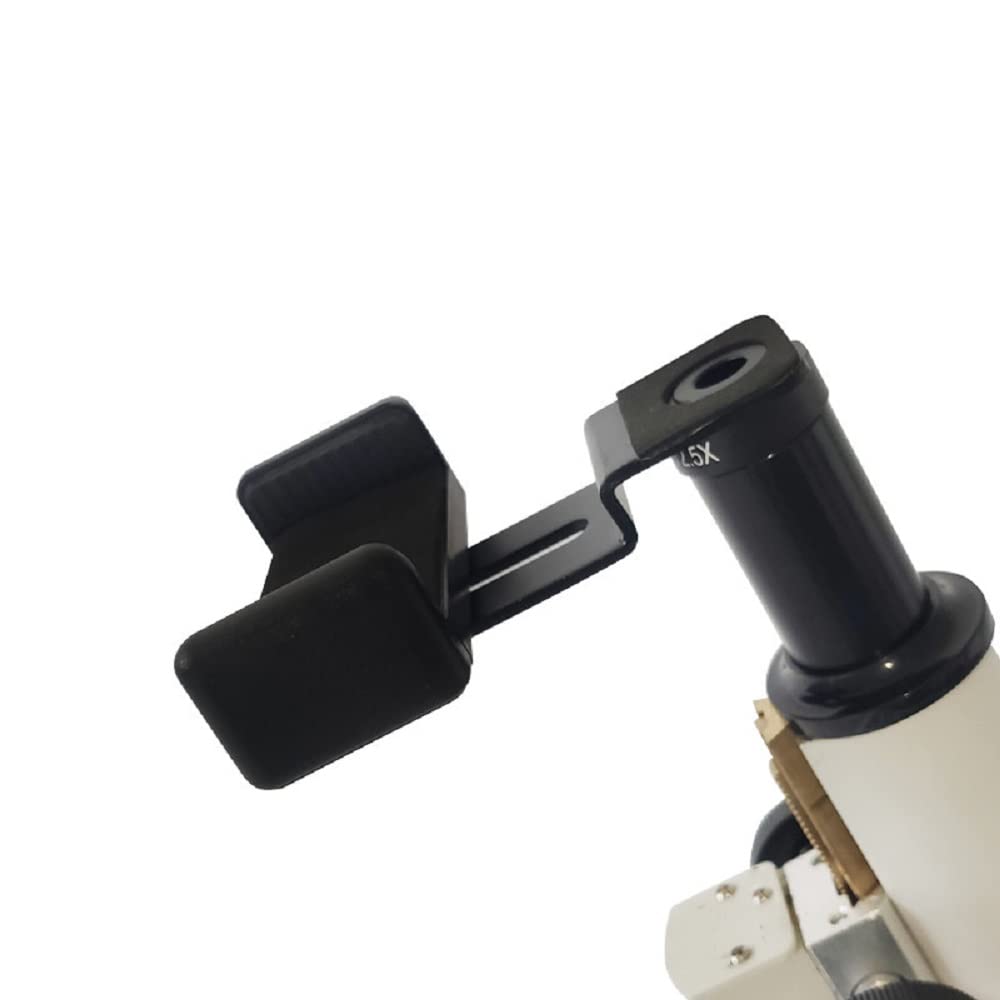 12.5X Magnification Microscope Phone Adapter - Universal Metal Smartphone Holder for 23.2mm Microscope Tubes | Perfect for Science Labs, Biology Studies & Microphotography