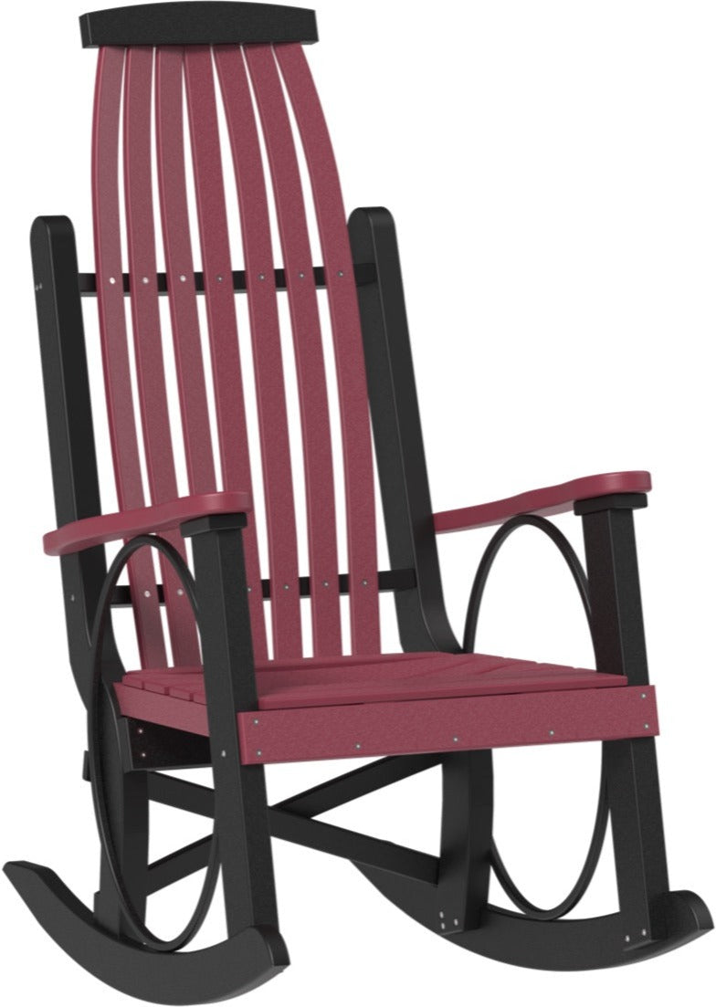 LuxCraft Premium Wooden Rocking Chair for Grandpas - Comfortable & Durable Classic Rocker for Elderly - Perfect for Living Room, Porch, or Nursery Relaxation