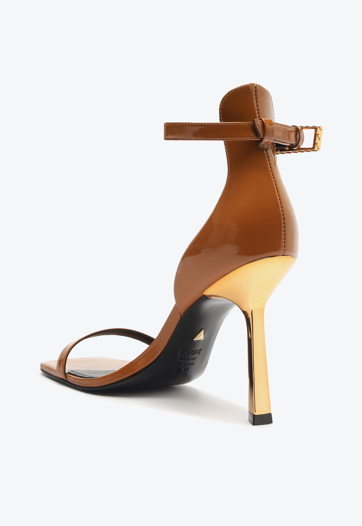 Ciara Women's Patent Leather Sandals - Comfortable Strappy Heeled Sandals for Summer, Weddings & Parties | Fashionable Dress Shoes for Women