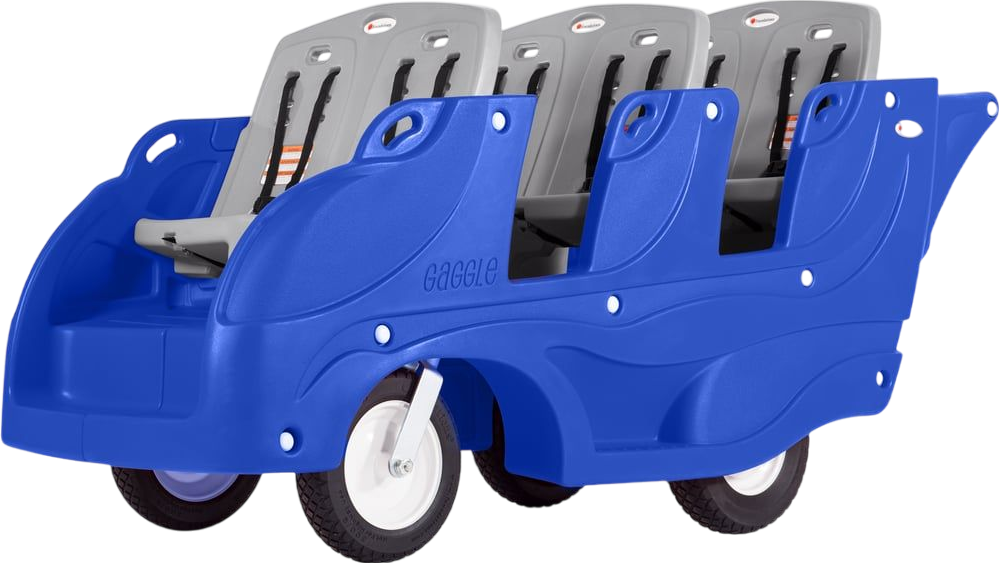 Gaggle Parade 6-Seat Baby Stroller Wagon - Lightweight, Foldable Multi-Kids Stroller for Park, Zoo & Shopping Trips - Perfect for Twins, Triplets & Large Families