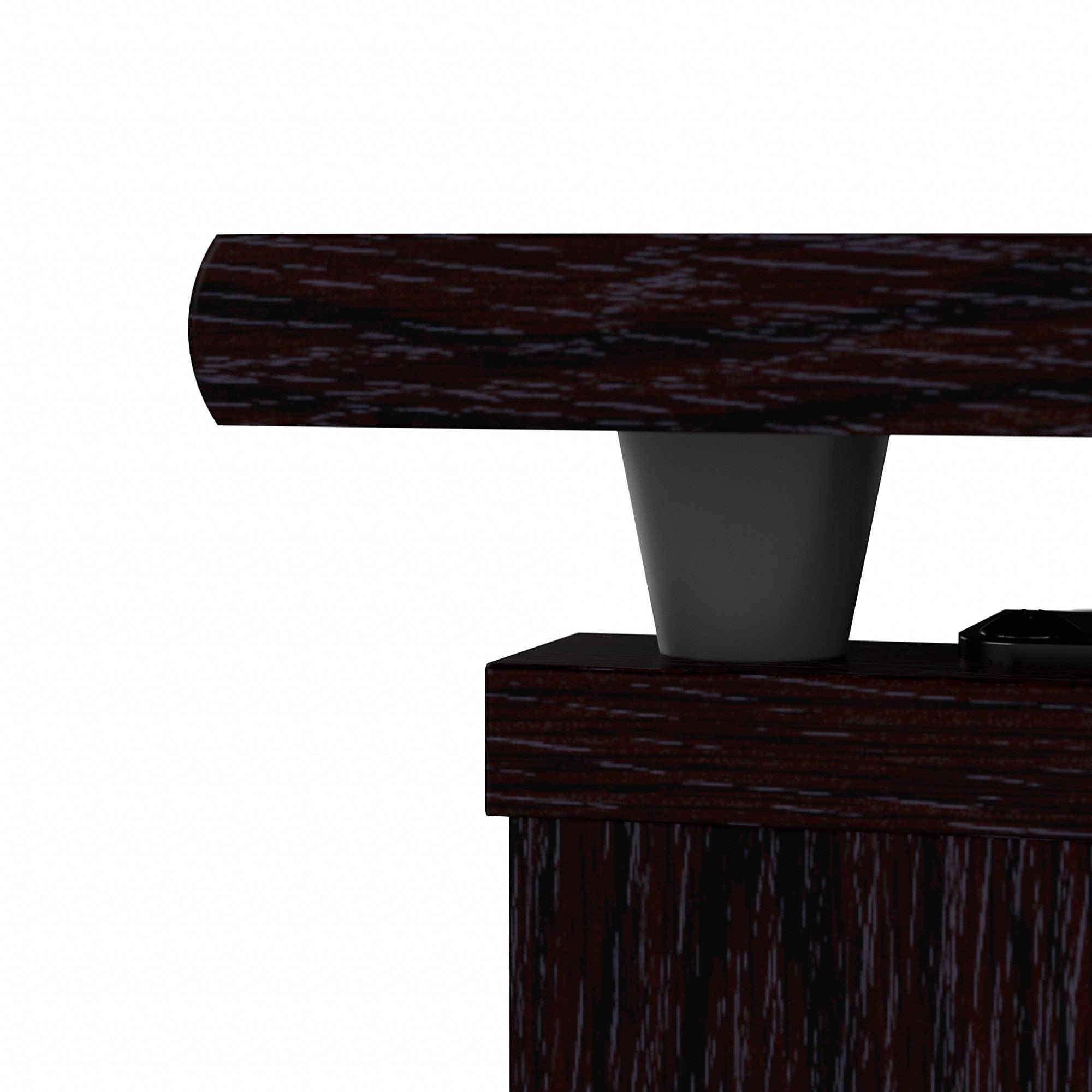 Bush Furniture Cabot 3-Position Adjustable Sit to Stand Desk Return in Espresso Oak Finish - Perfect for Home Office, Workspace & Ergonomic Standing Desk Setup
