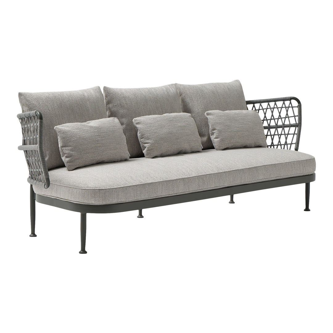 Curio Outdoor 3-Seater Patio Sofa - Waterproof Wicker Furniture for Garden, Poolside & Backyard Relaxation