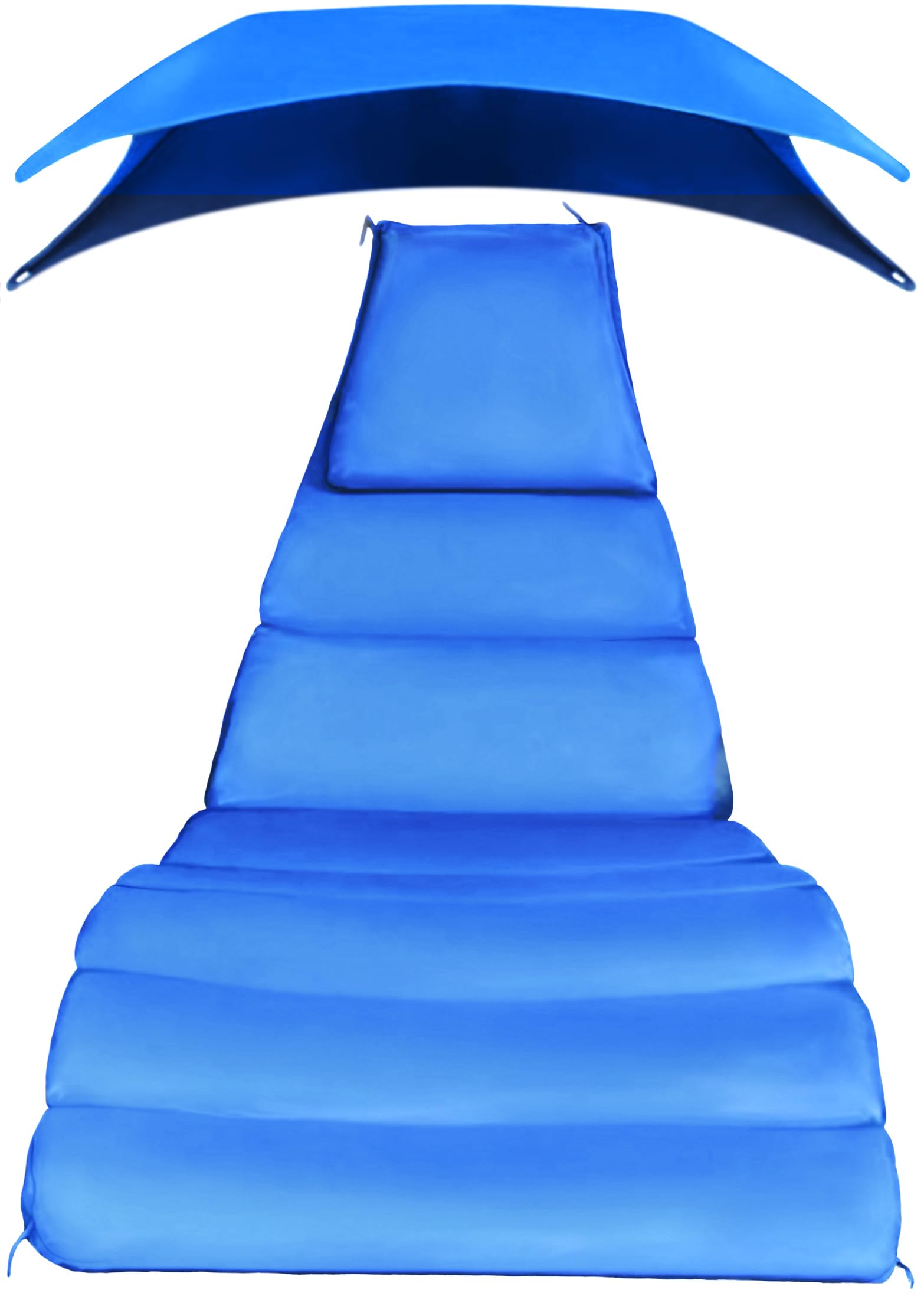 Weatherproof Replacement Cushion Pad & Umbrella Set for Outdoor Hanging Lounge Chair - Fade-Resistant, Quick-Dry, Durable Hammock Chair Accessories - Perfect for Patio, Poolside, Garden Relaxation - Blue