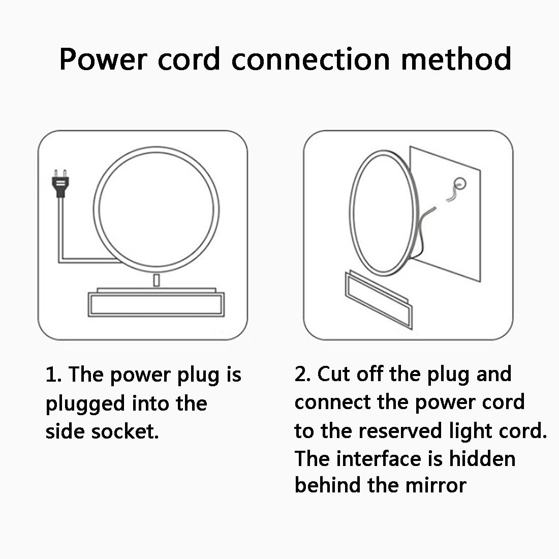 Round LED Bathroom Vanity Mirror with Lights - 32