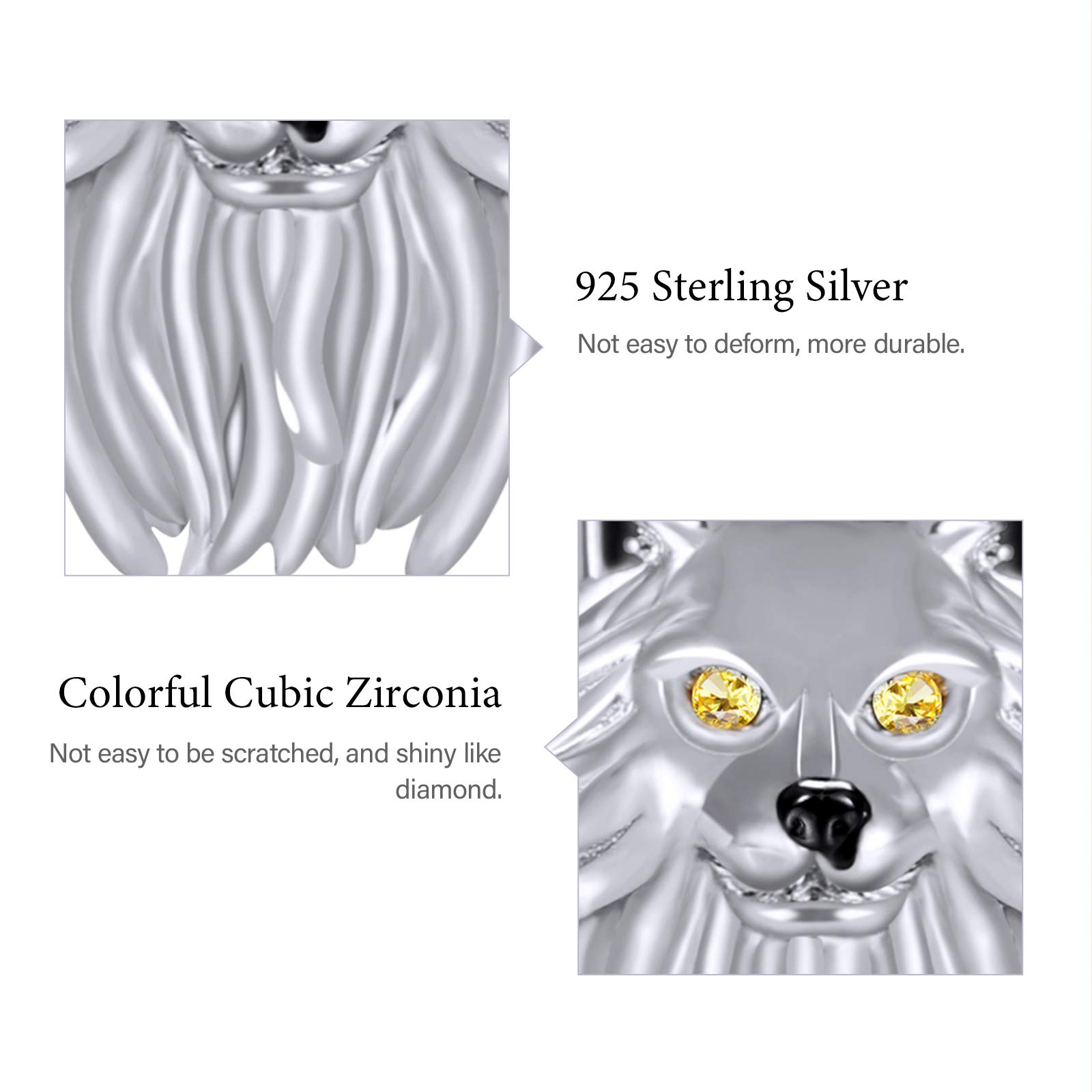 GNOCE Sterling Silver Maine Coon Cat Charm Bead - Handmade Animal Jewelry for Bracelets & Necklaces - Perfect Christmas Gift for Women, Wife, Cat Lovers (Great for Daily Wear, Special Occasions & Gift Giving)