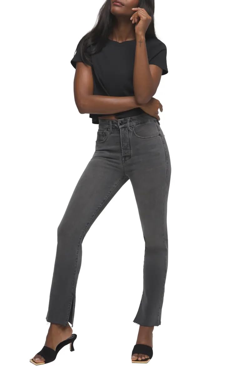 Good American Good Boy Black Jeans for Men - Slim Fit Stretch Denim Pants for Casual Wear & Everyday Style