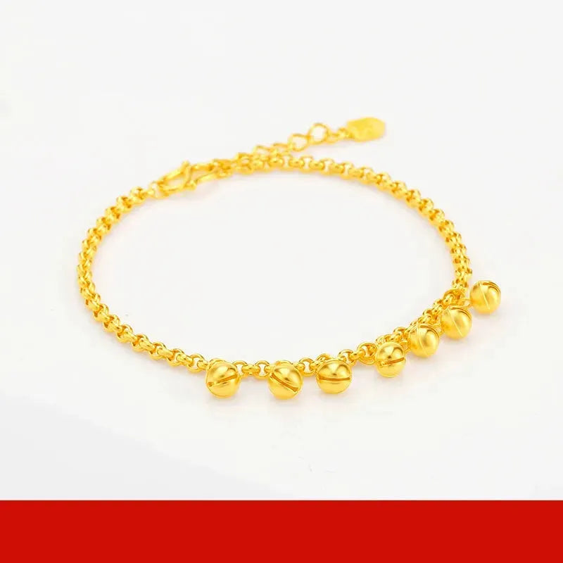 24K Pure Gold Bracelet 999 Solid Gold Bangle for Women - Elegant Romantic Classic Jewelry Gift for Anniversary, Valentine's Day & Special Occasions