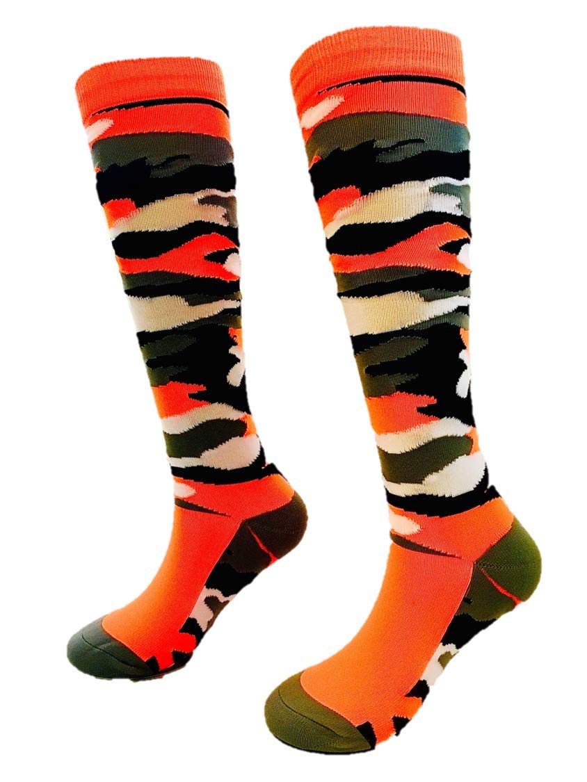 **Youth Team Sports Athletic Socks - Over-the-Calf Softball, Soccer & Volleyball Socks - Camouflage Design - Moisture-Wicking & Cushioned for Comfort - Perfect for Games, Practice & Training**