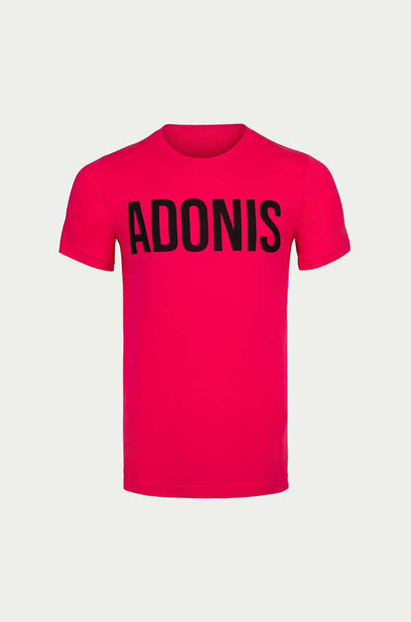 ADONIS Logo Fuchsia T-Shirt for Women - Soft Cotton Casual Tee - Perfect for Everyday Wear, Gym & Outfits