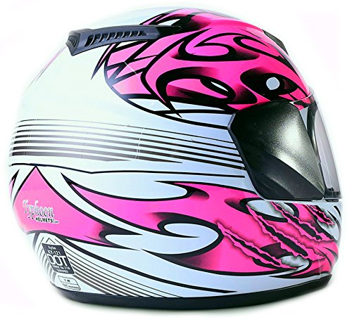 Typhoon Youth Kids Full Face Snowmobile Helmet - DOT Certified with Dual Lens for Boys & Girls - Perfect for Snow Sports, ATV Riding, and Winter Outdoor Adventures