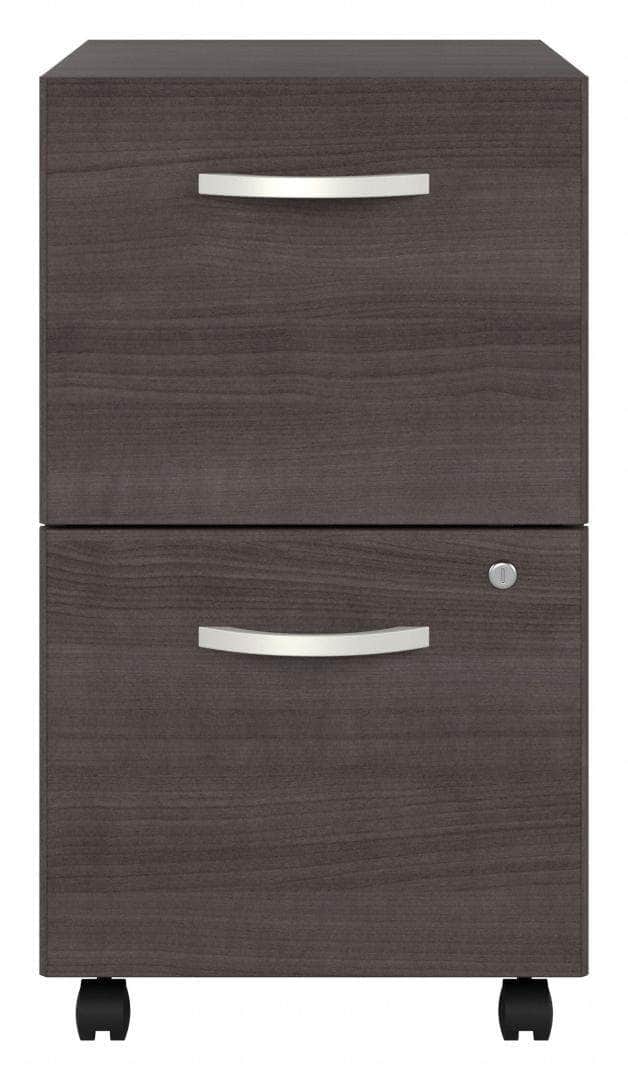 Zaniah 2 Drawer Mobile File Cabinet - Compact Rolling Storage Organizer for Office & Home, Available in Black/White/Gray - Perfect for Documents, Supplies & Small Space Organization