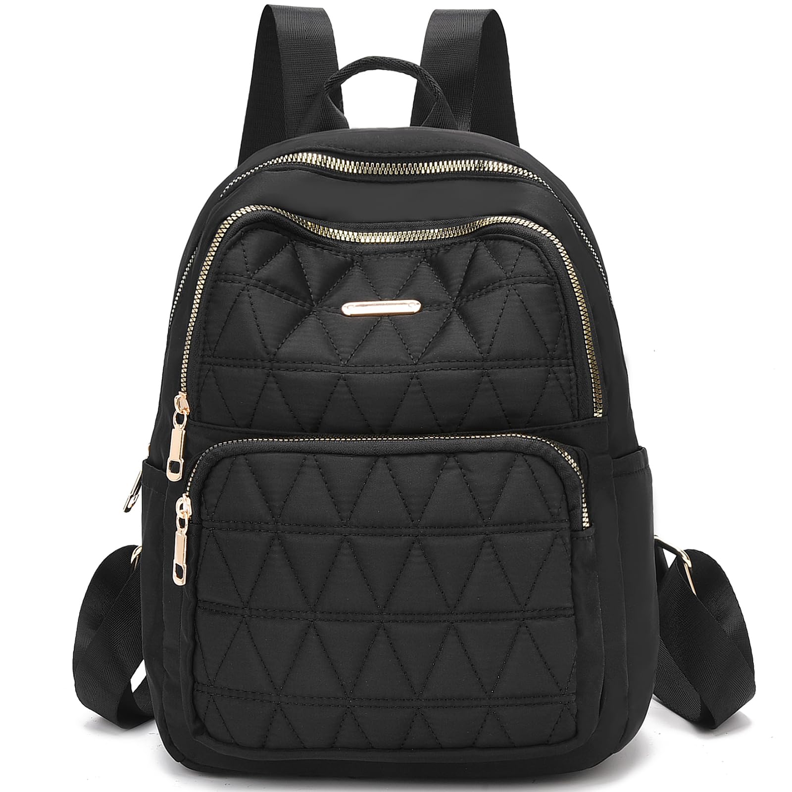 IHAYNER Mini Backpack for Women - Lightweight Nylon Travel Purse & Shoulder Bag for College, Work & Casual Use - Perfect Daypack for Ladies (Pure Black) - Ideal for Commuting, Shopping & Weekend Getaways
