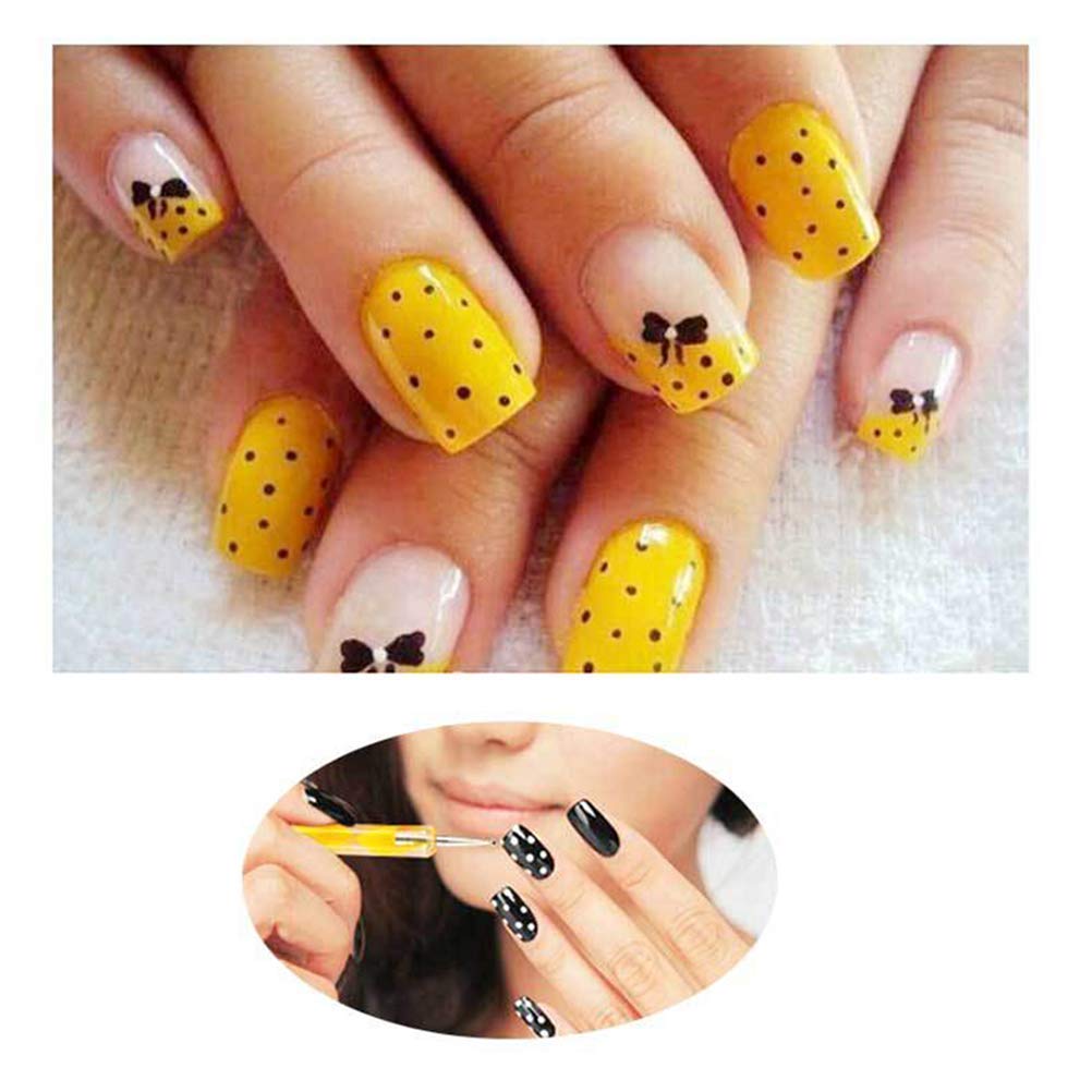 GOLD MAX Double Way Dotting Pen Set for Nail Art - 5 Piece Multicolor Dotting Tools for Professional Manicure & Nail Design | Perfect for Salon, Home Use & DIY Nail Art Projects