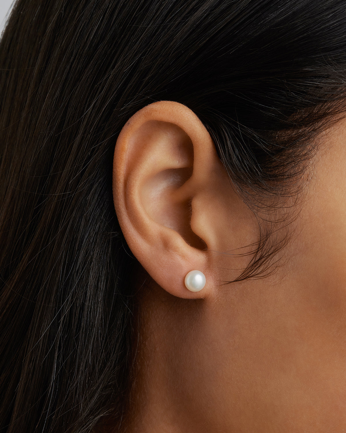 18K Gold Vermeil Floating On Air Pearl Stud Earrings - 6mm Cultured Pearl Earrings for Women, Elegant Gift for Wedding, Anniversary & Special Occasions