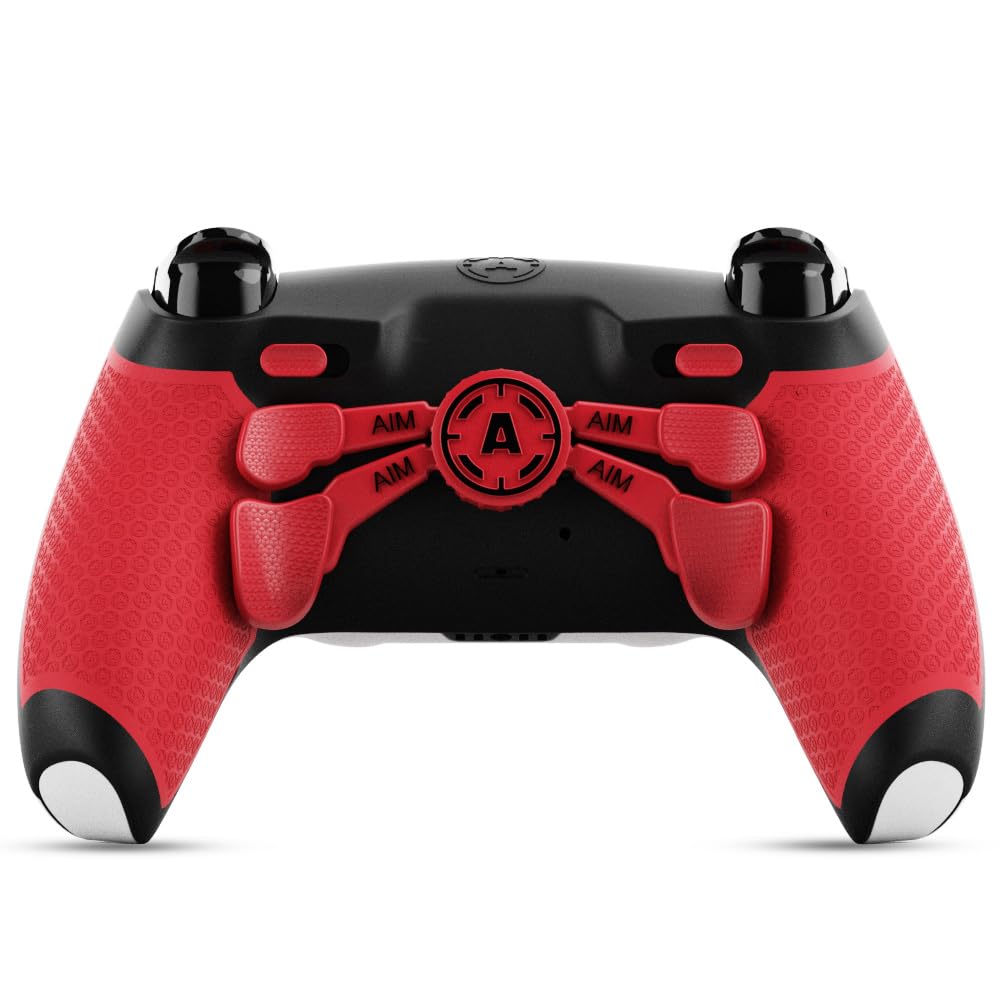 AimControllers PS5 & PC Wireless Gaming Controller - Custom Made with 4 Remappable Back Paddles & Active Triggers | Premium Gaming Accessories for Competitive Play, FPS, Racing & eSports