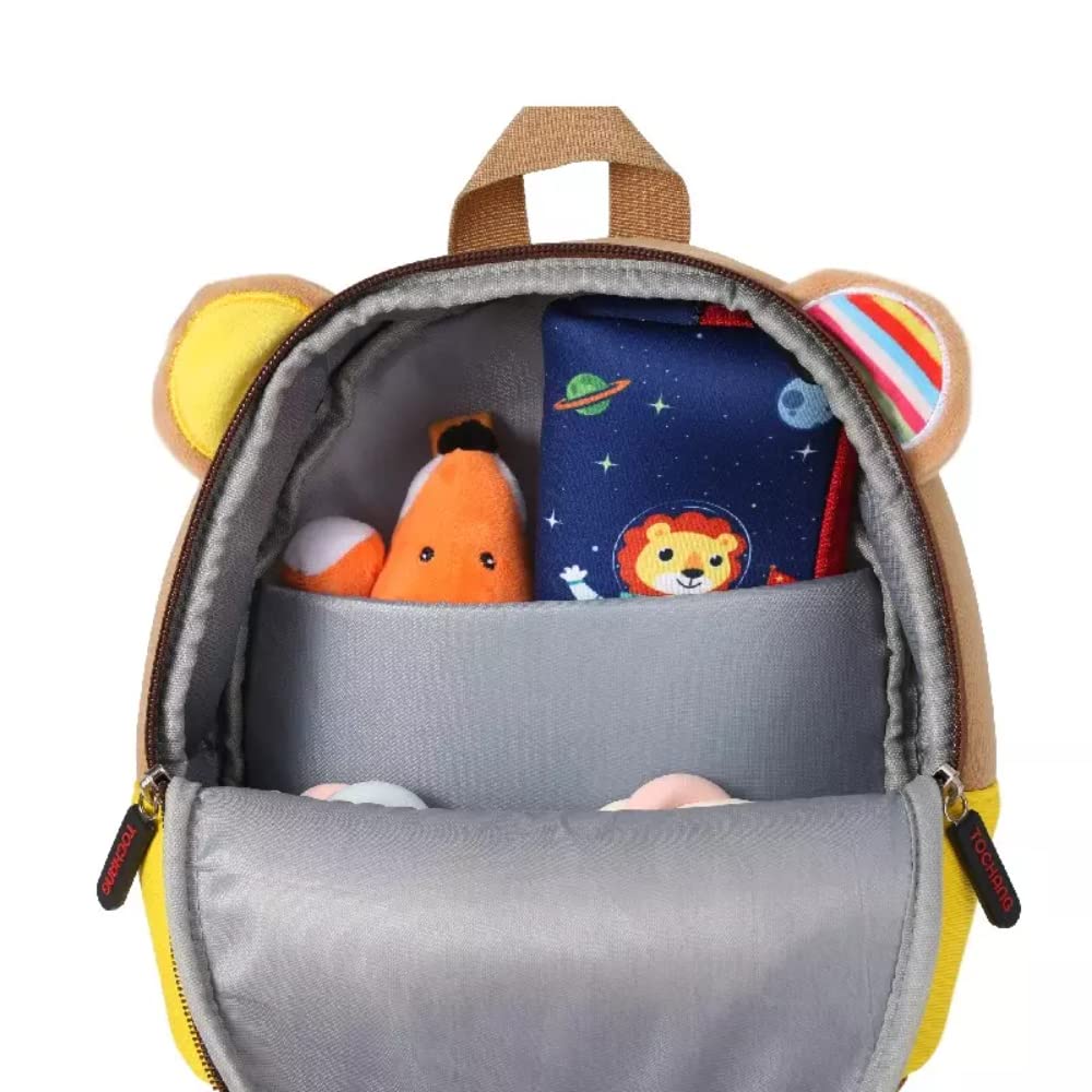 Cute 3D Animal Cartoon Backpack for Kids 1-6 Years - Brown Kindergarten School Bag for Boys & Girls | Perfect for Preschool, Daycare & Travel Accessories
