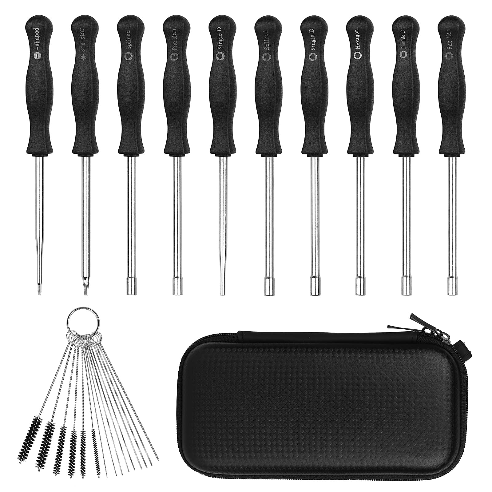 10-Piece Carburetor Cleaning Tool Kit - Small Engine Carburetor Adjustment Screwdriver Set for 2-Cycle Engines - Perfect for Motorcycle, Lawn Mower & Chainsaw Tune-Ups