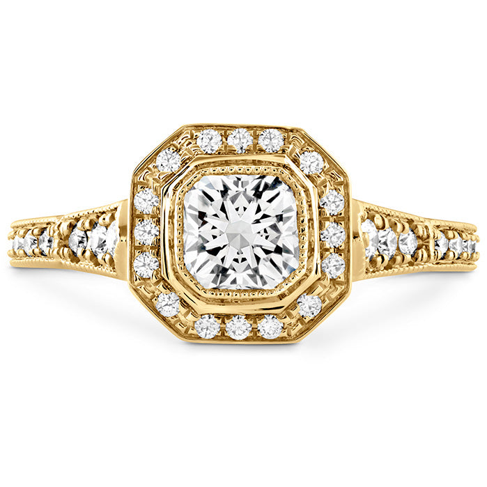 Hearts On Fire Deco Chic Dream Halo Engagement Ring - 14K White Gold Diamond Wedding Ring for Women - Perfect for Proposals, Anniversaries & Special Occasions