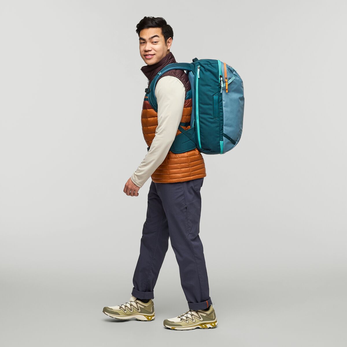 Cotopaxi Allpa 35L Travel Backpack - Lightweight Carry-On Backpack for Travel & Hiking | Water-Resistant & Durable | Blue Spruce/Abyss Color | Perfect for Weekend Trips & Outdoor Adventures
