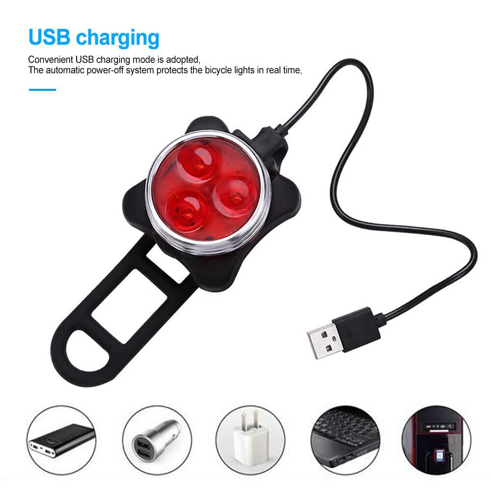 USB Rechargeable Bike Light Set - 1000 Lumen LED Headlight & Taillight Combo for Night Cycling Safety | Waterproof Bicycle Lights for Commuting, Mountain Biking & Road Cycling