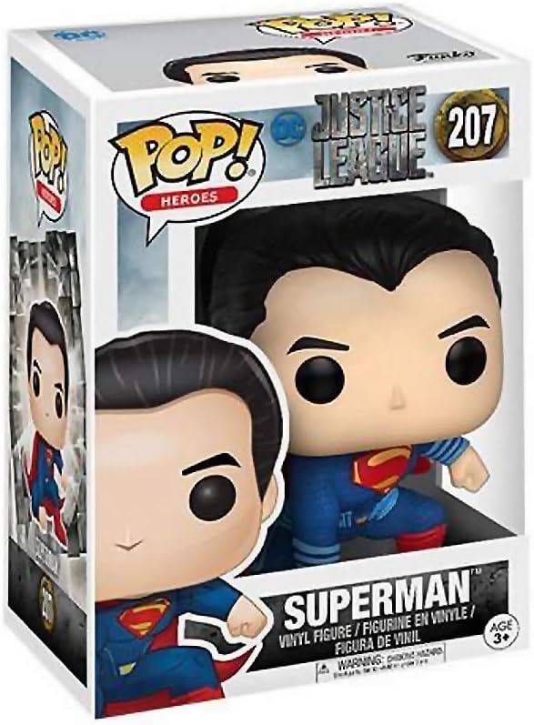 DC Justice League Superman #207 Action Figure - Collectible Superhero Toy for Kids & Adults - Perfect for Display, Gifts & Comic Book Collections