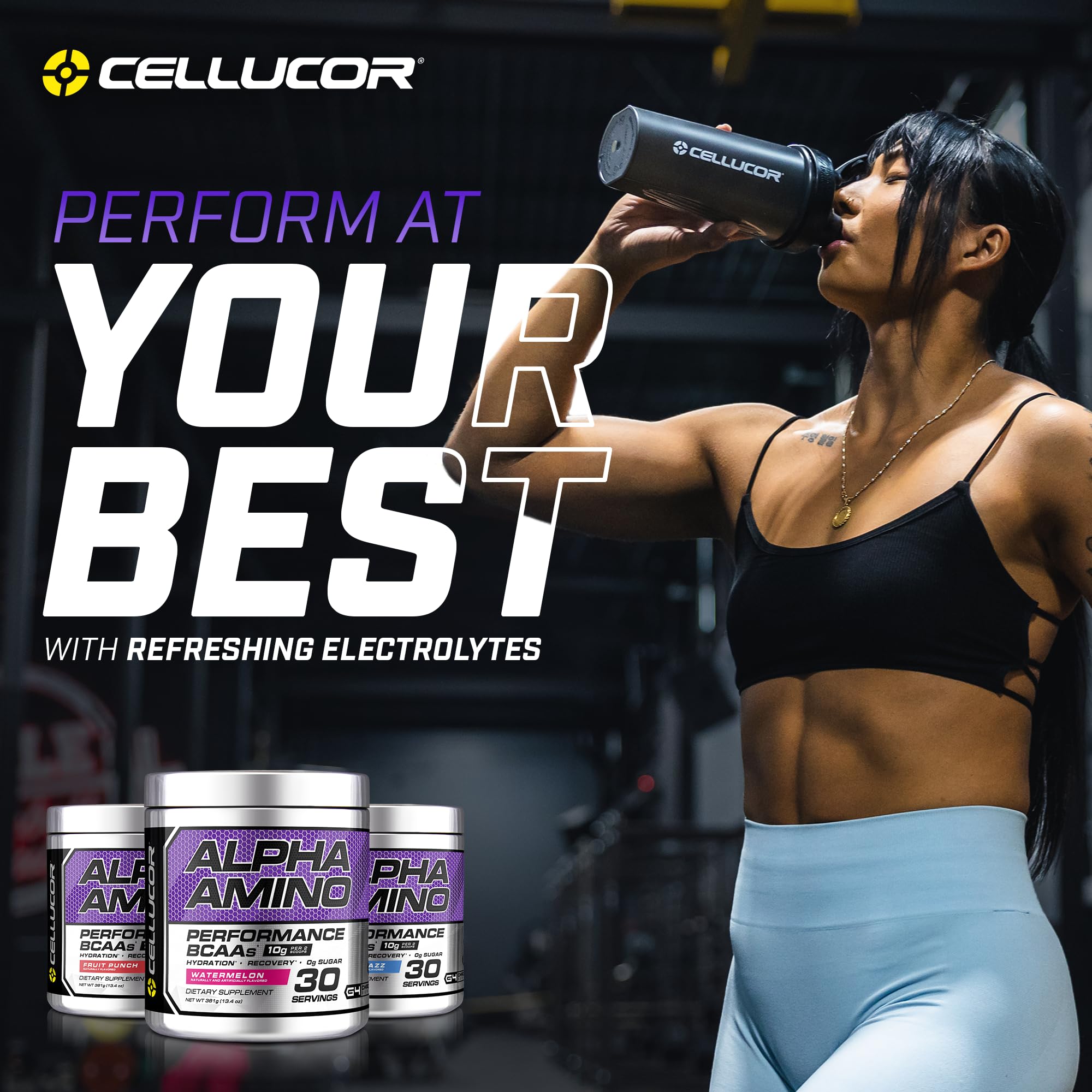 Cellucor Alpha Amino EAA & BCAA Powder - Branched Chain Essential Amino Acids with Electrolytes for Muscle Recovery | Icy Blue Razz Flavor | 30 Servings - Perfect for Post-Workout Recovery & Hydration Support