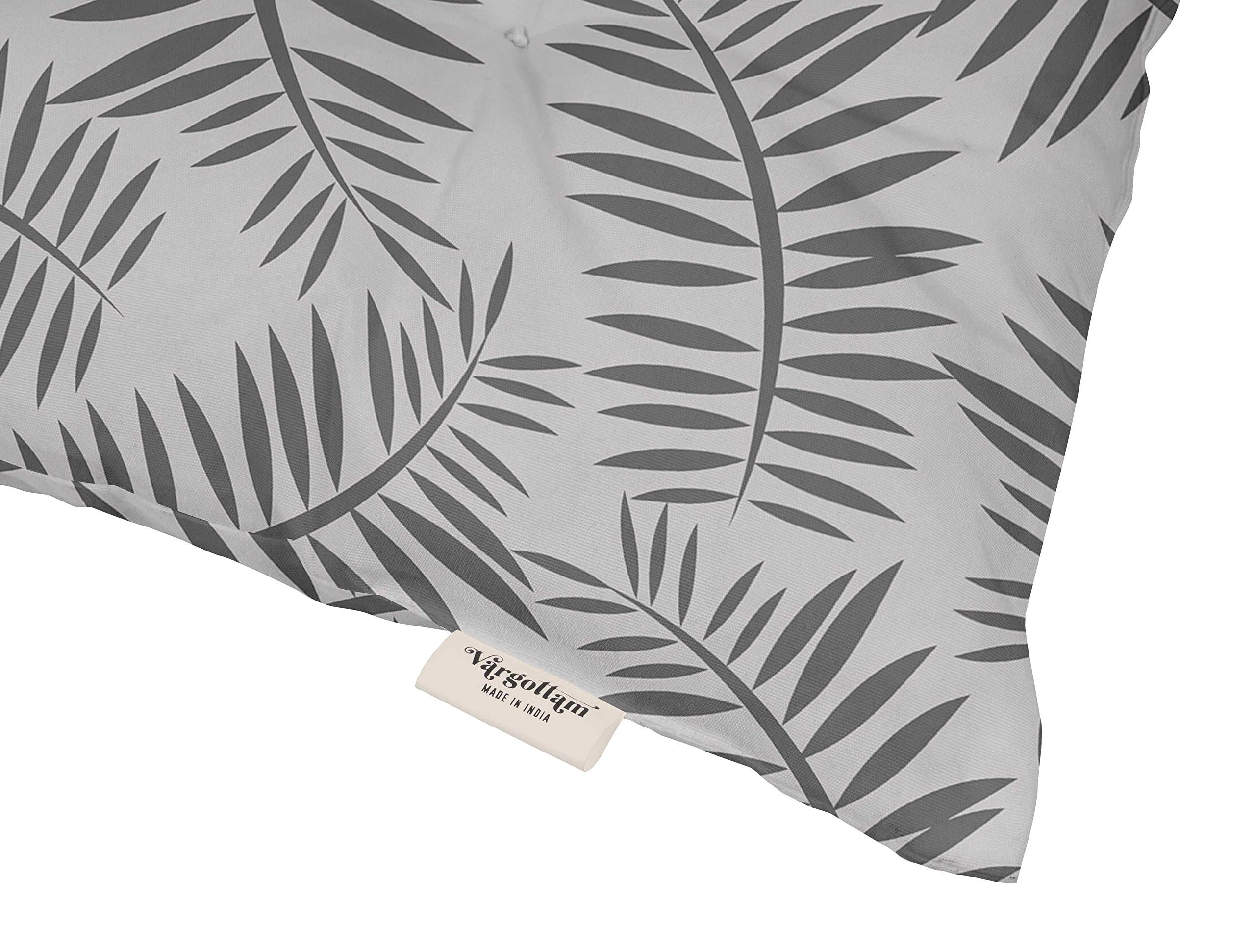 Waterproof Tufted Square Patio Cushion Set of 2 - 19 Inch Indoor/Outdoor Furniture Seat Cushions with Ocean Underwater Life Print, Gray | Perfect for Poolside Lounging, Garden Chairs & Outdoor Dining Sets