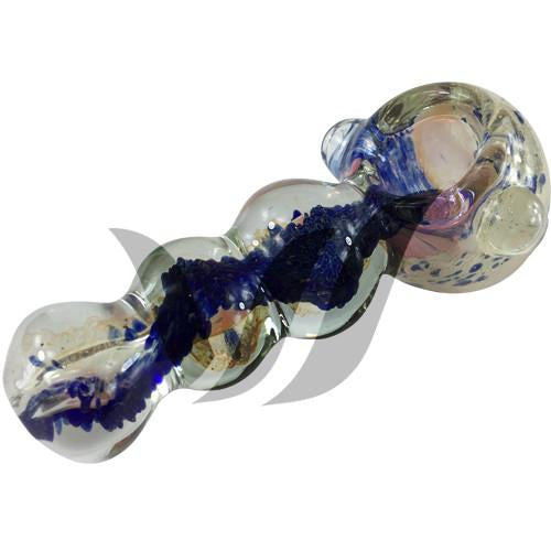Ocean Spoon Pipe - Premium Glass Smoking Pipe for Herbs & Tobacco | Portable & Durable Design for Travel, Camping & Outdoor Use