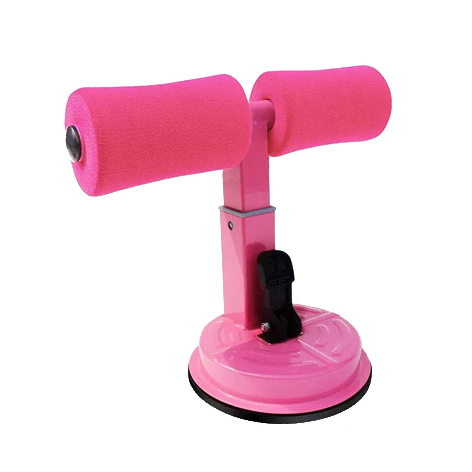 YZZSJC Fitness Suction Cup Sit-Up Bar - Abdominal Core Strength Trainer for Home Gym, Muscle Building & Body Shaping - Pink - Perfect for Home Workouts, Yoga, and Core Training Exercises