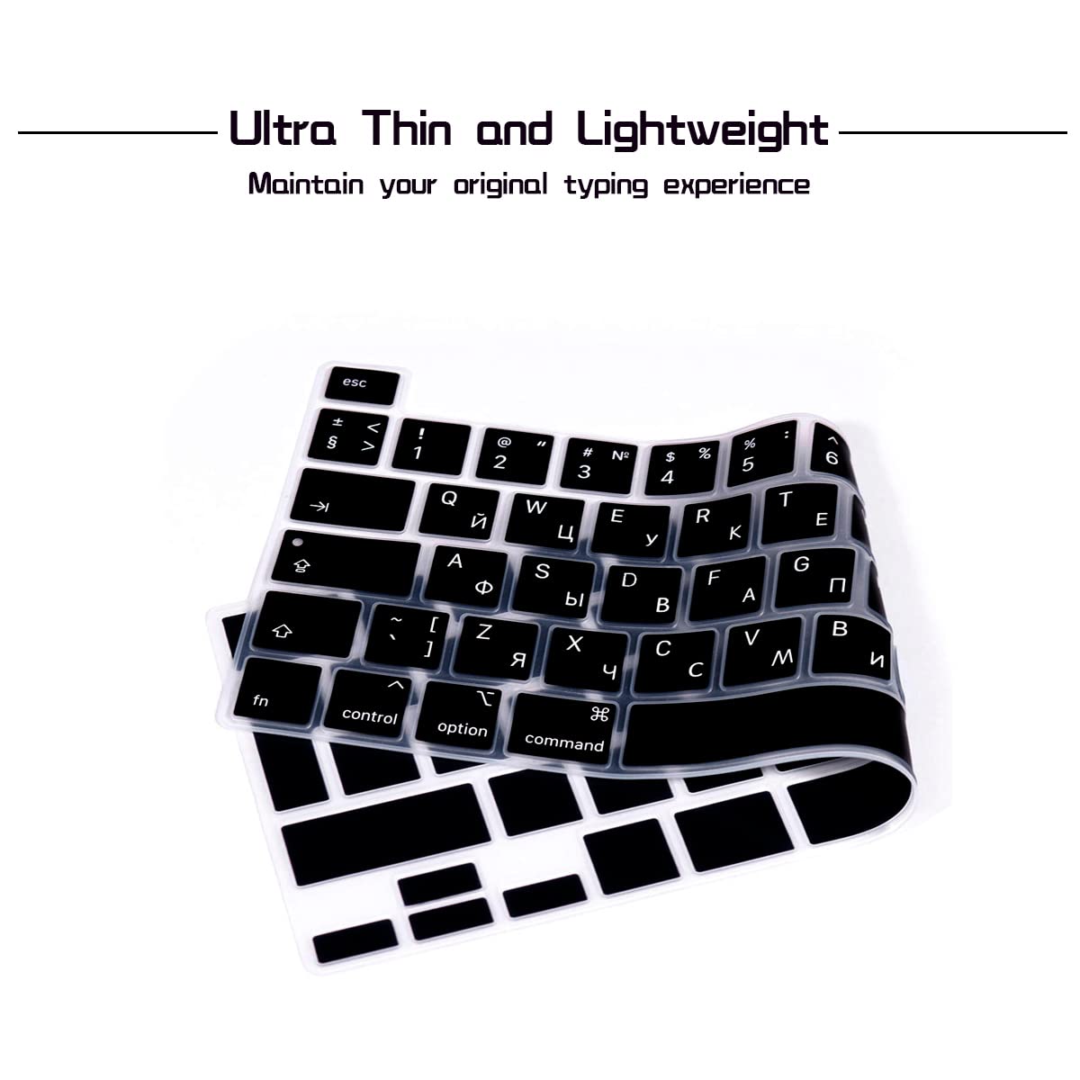 HRH Russian Language Silicone Keyboard Cover for MacBook Pro 13