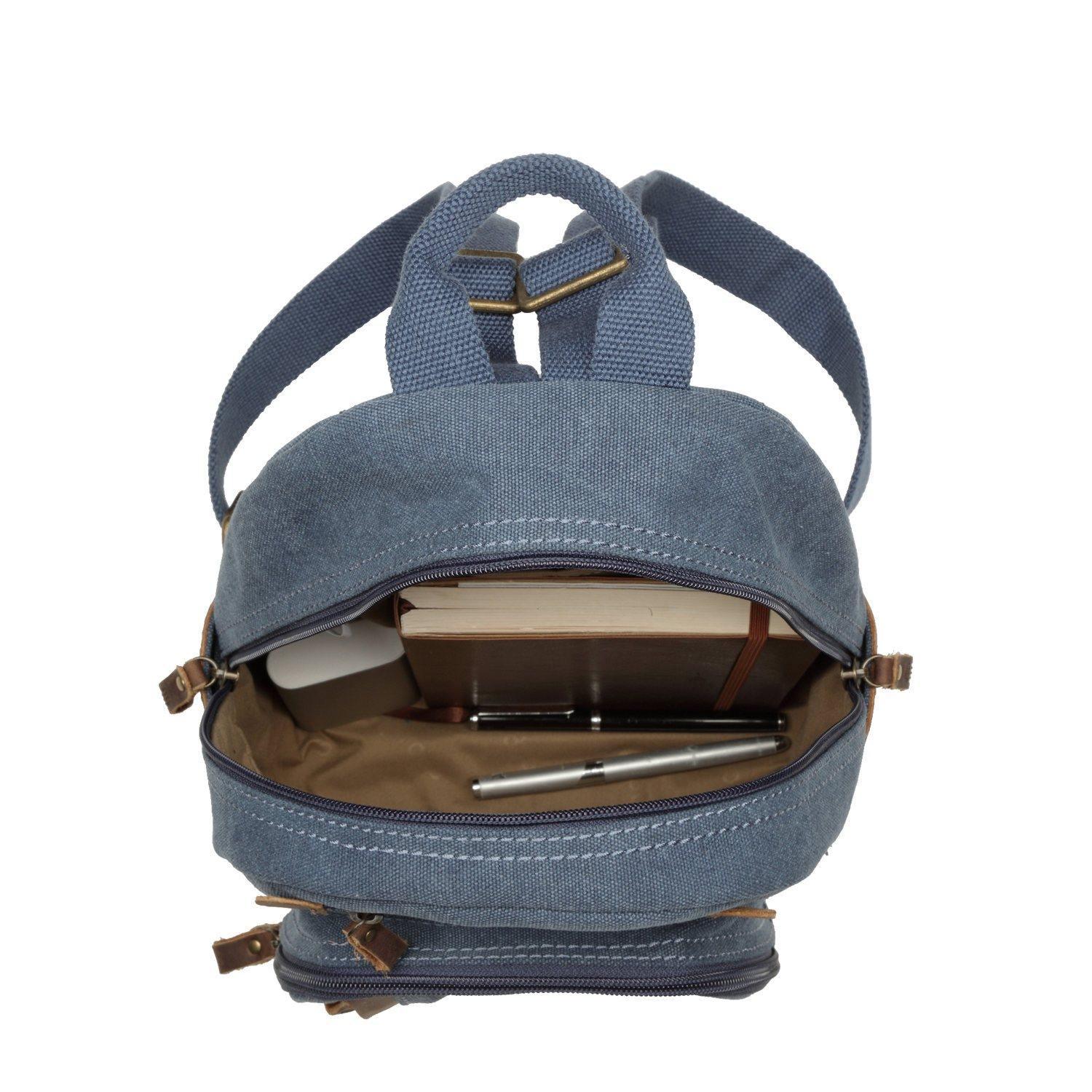 TRP0255 Troop London Classic Canvas Backpack Small - Durable School & Travel Backpack for Men & Women - Perfect for College, Commuting & Outdoor Adventures