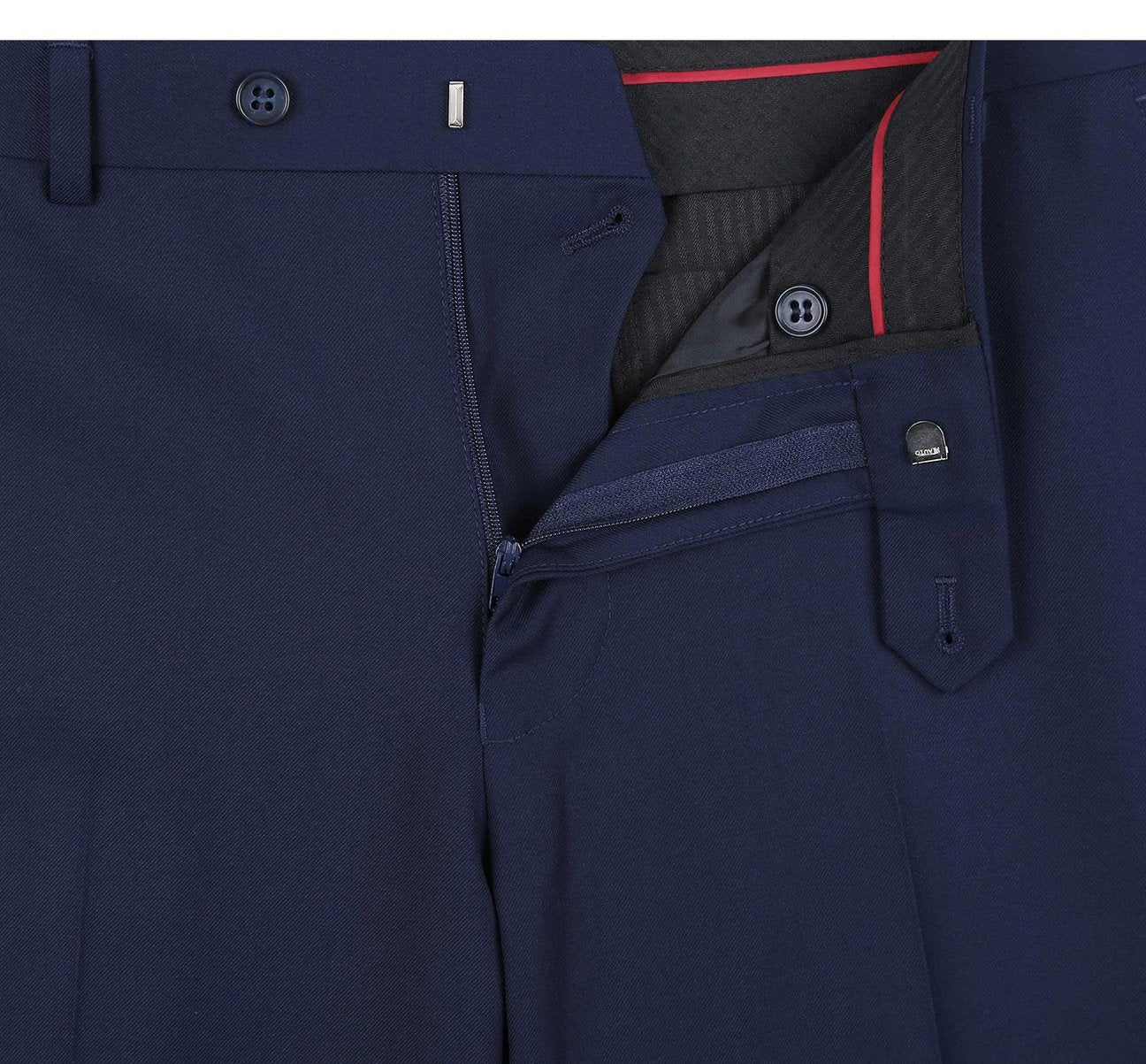 Alessandro Vitello by Renoir 2-Piece Slim Fit Notch Lapel Solid Suit for Men | Business Formal & Wedding Attire | Premium Italian Wool Blazer & Dress Pants Set