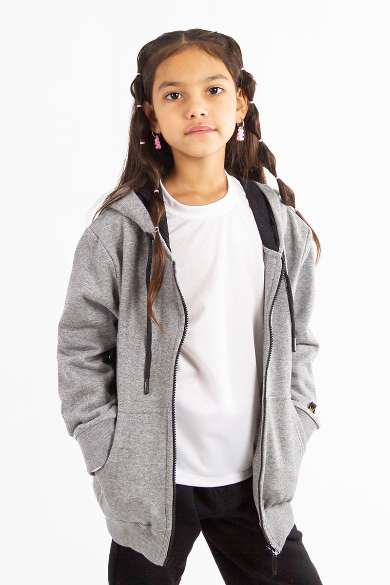 Kingpin Kids College Melange Jacket - Stylish & Comfortable Outerwear for Boys & Girls - Perfect for School, Outdoor Play & Casual Wear