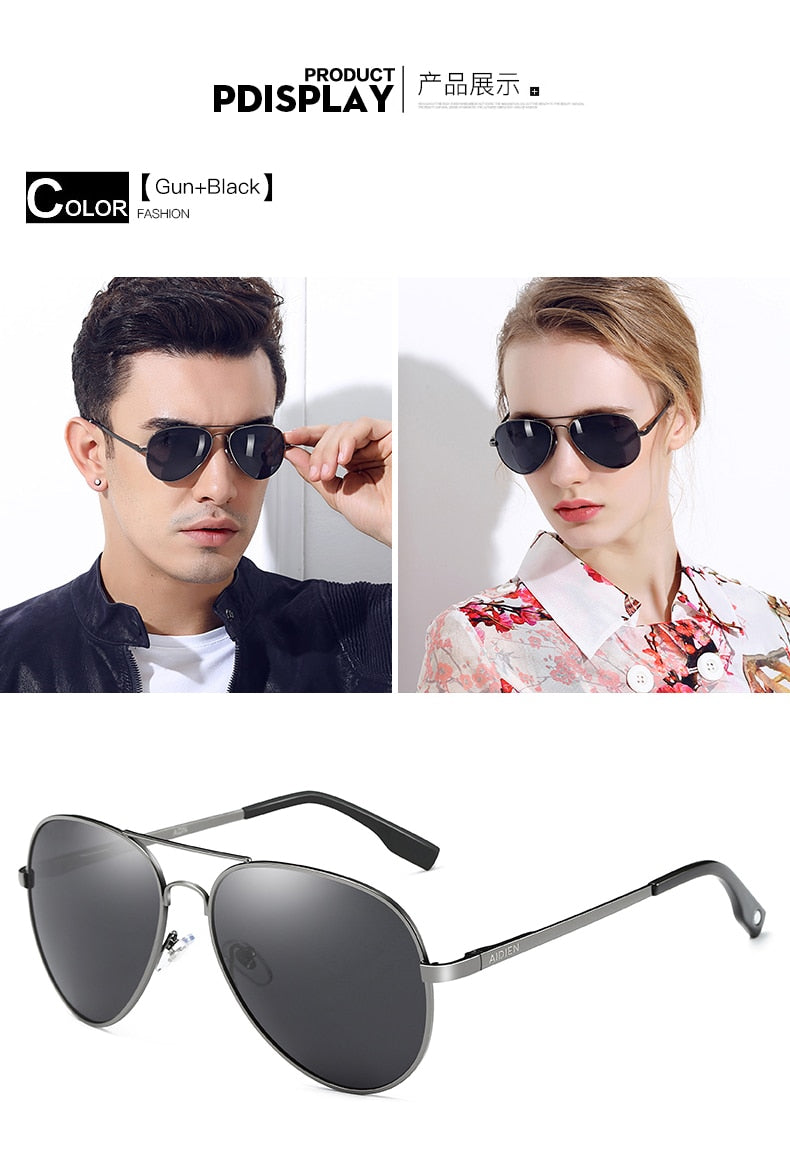 Aidien Unisex Full Rim Alloy Oval Myopic Reading Glasses Sunglasses 6606 - Stylish Prescription Eyewear for Reading & Outdoor Use