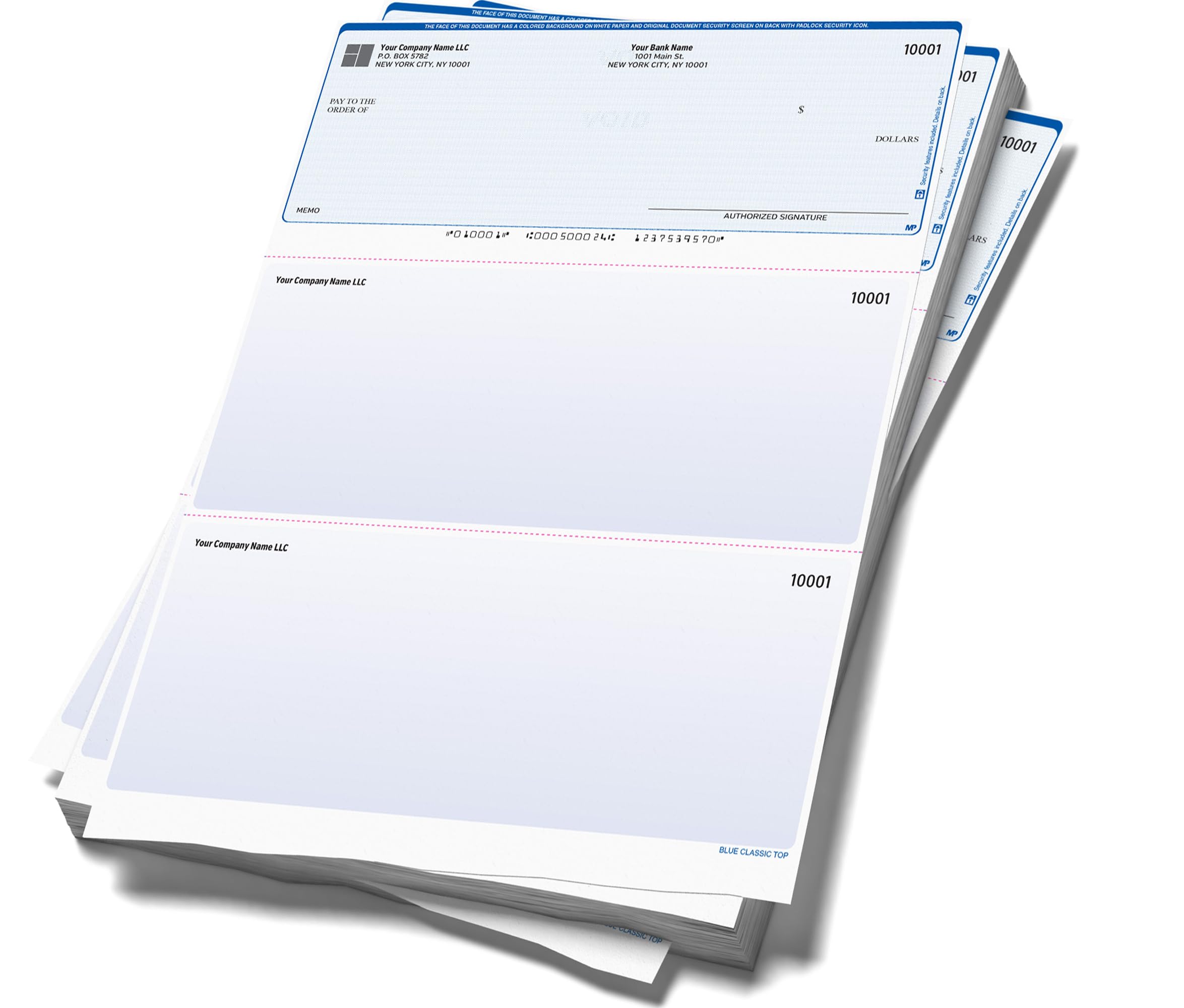 QuickBooks Compatible Computer Checks - 500 Sheets Top Blank Check Stock for Business & Office Use