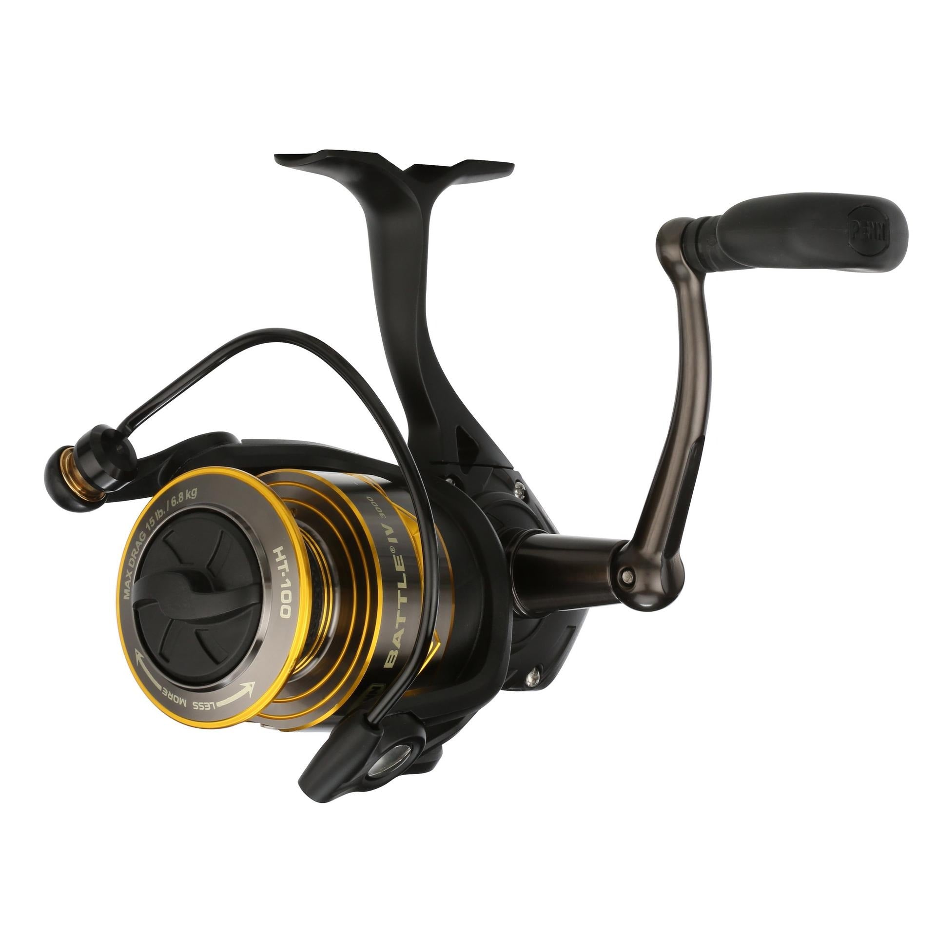 Battle IV 3000 Standard Spinning Reel - Smooth Fishing Reel with High Gear Ratio - Perfect for Freshwater and Saltwater Fishing (BTLIV3000)