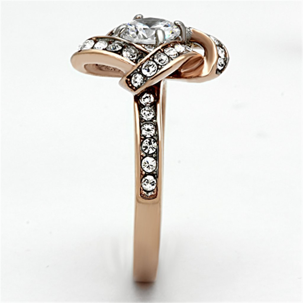 Rose Gold Knotted Rose Lust Ring - Elegant Jewelry for Women, Perfect for Valentine's Day, Anniversary & Romantic Gifts | Fashion Accessories for Date Night & Special Occasions