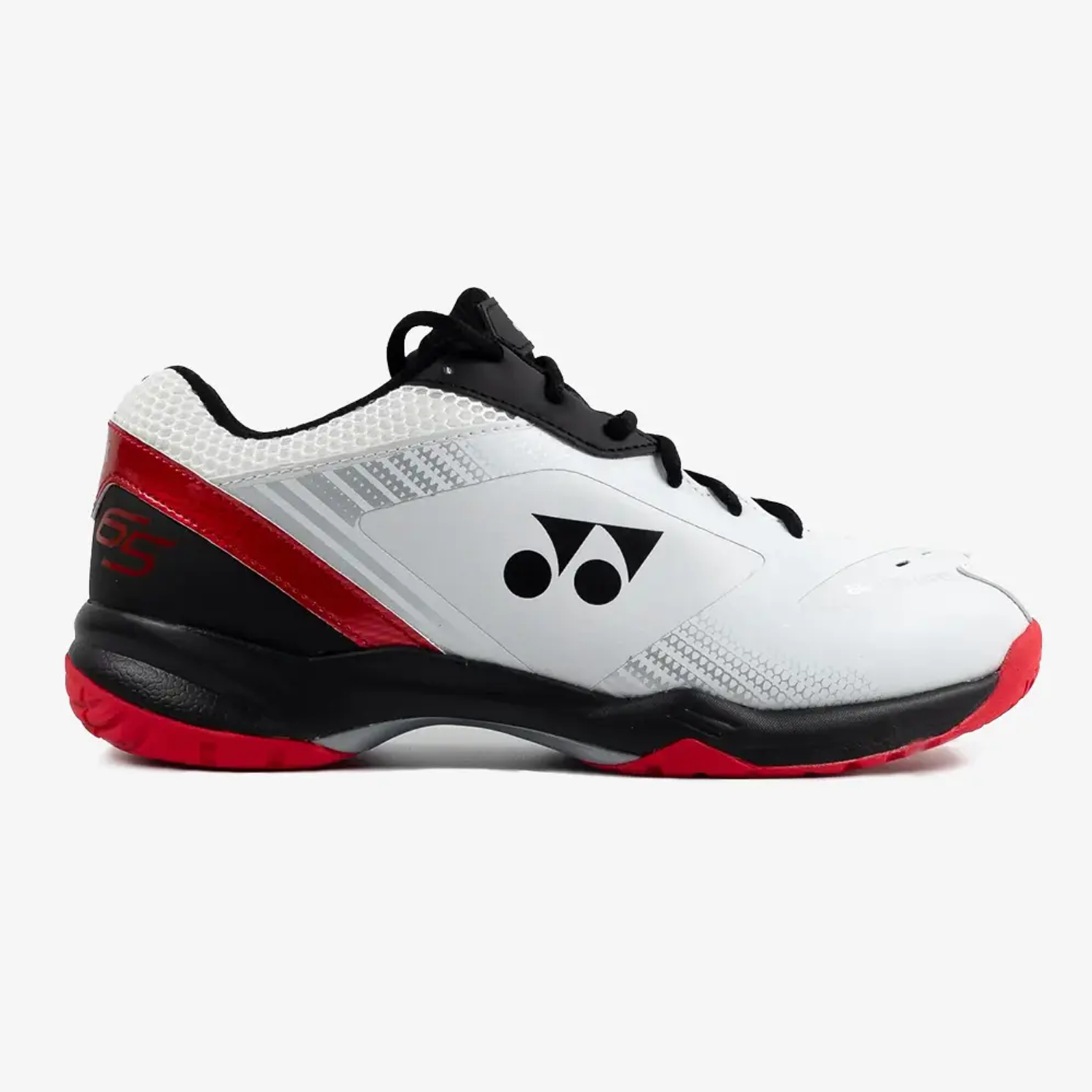 Yonex Power Cushion 65 X3 Badminton Shoes - White/Red - Lightweight & Cushioned for Court Sports - Perfect for Badminton, Tennis & Indoor Games