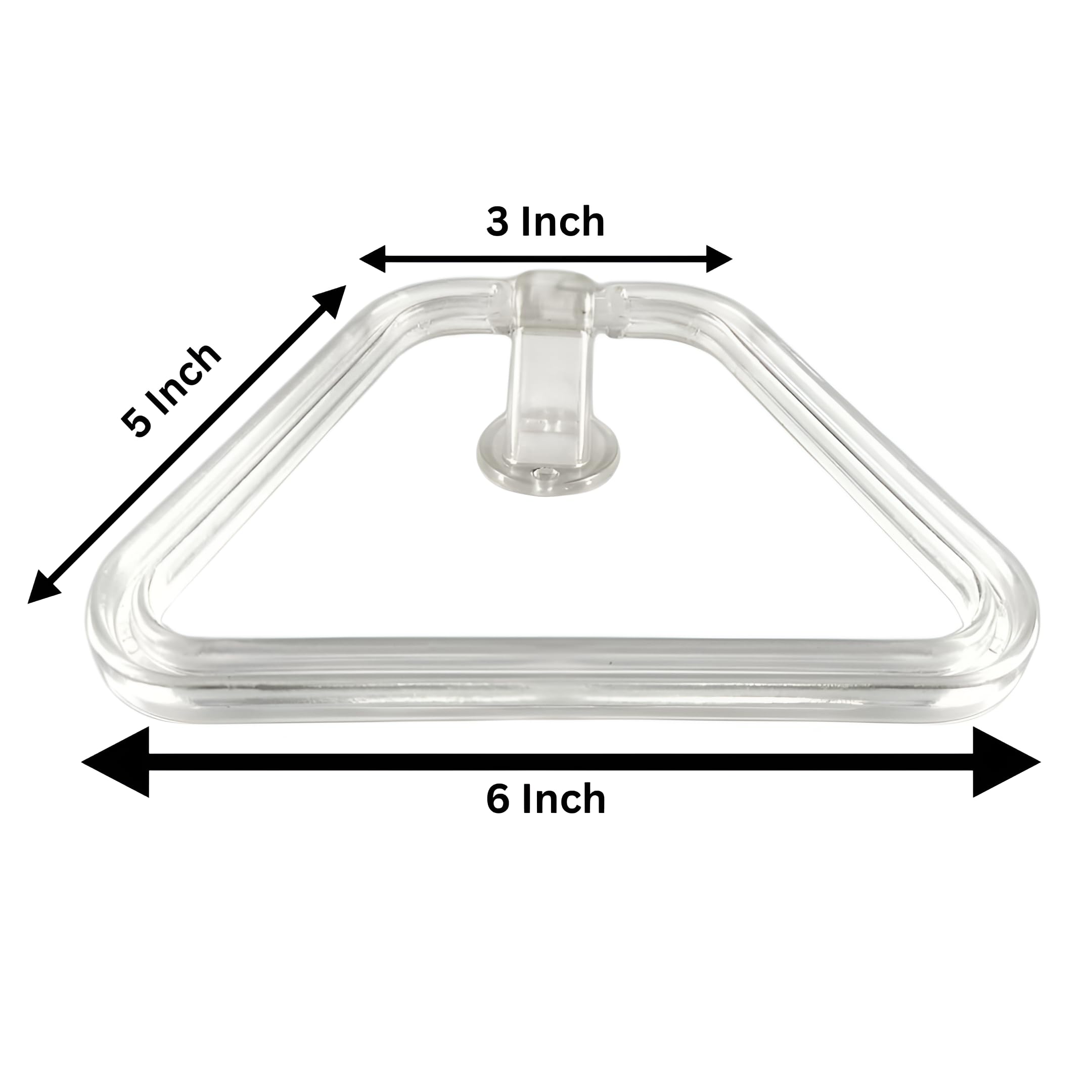 Sturdy ABS Square Towel Ring - Wall Mounted Bathroom Towel Holder for Wash Basin & Napkins | Durable & Rustproof for Home, Kitchen & Restrooms