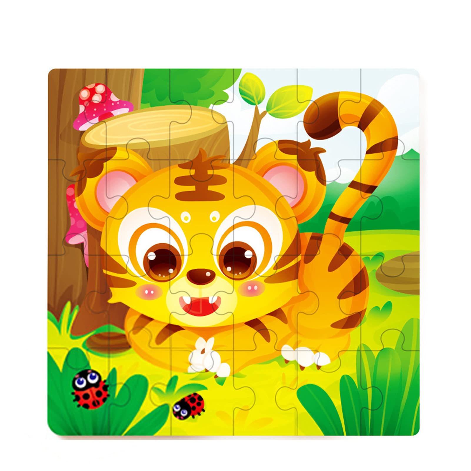 24-Piece Animal Jigsaw Puzzle Set - Educational Logic & Thinking Training Toy for Kids - Perfect Birthday Gift for Boys & Girls - Fun Learning Activity for Home & Classroom Use