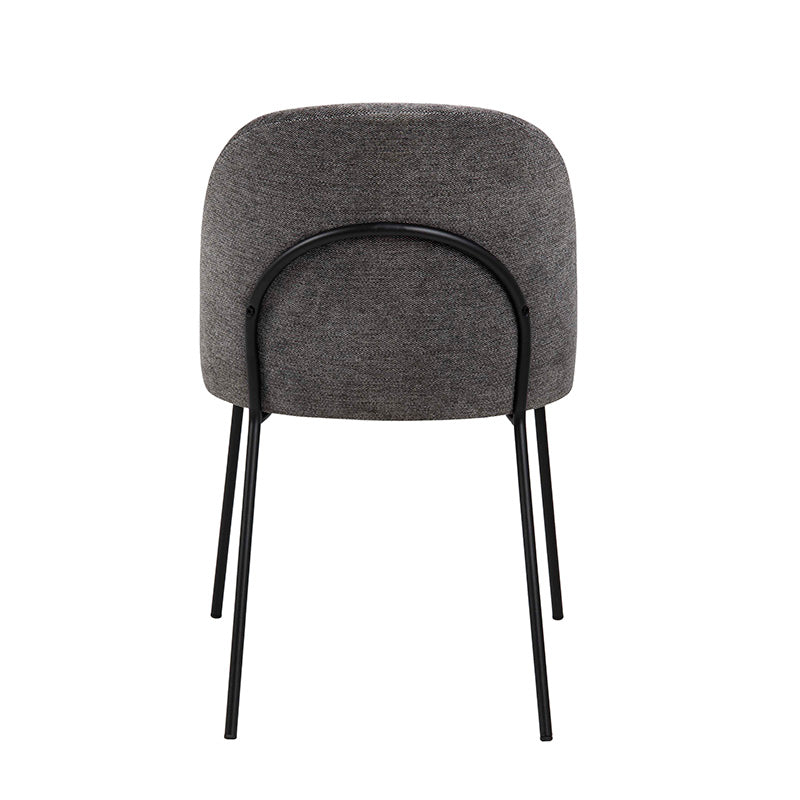 MILANI Modern Dining Chair - Anthracite Grey Upholstered Seat for Kitchen, Dining Room & Office - Comfortable & Stylish Home Furniture