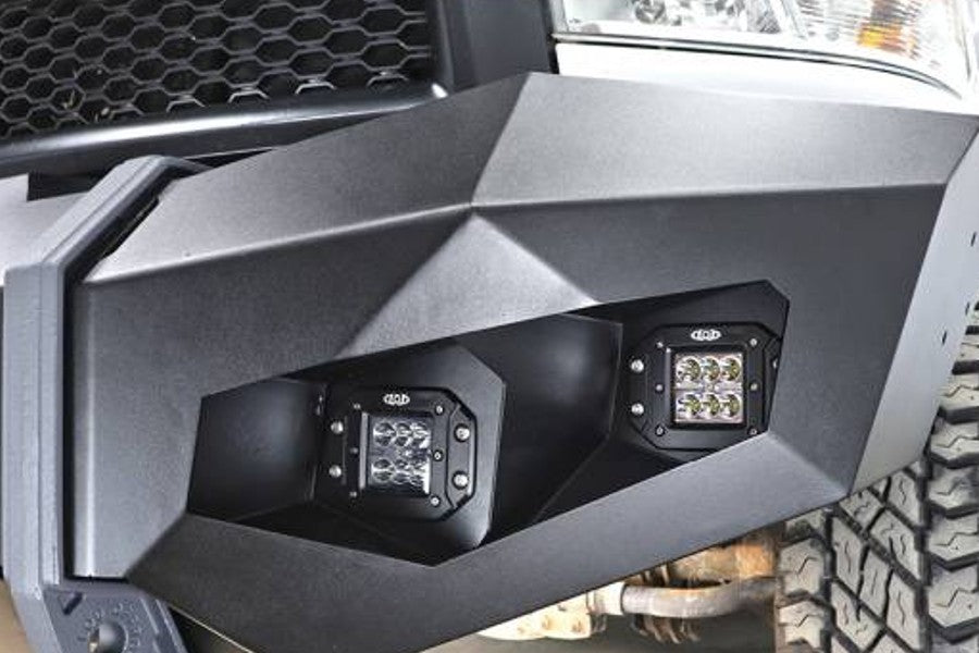 GMC Sierra 2500HD/3500 LOD Offroad Destroyer Truck Universal Flush Mount Light Bezel Kit - Black Textured for Off-Road Adventures & Truck Customization