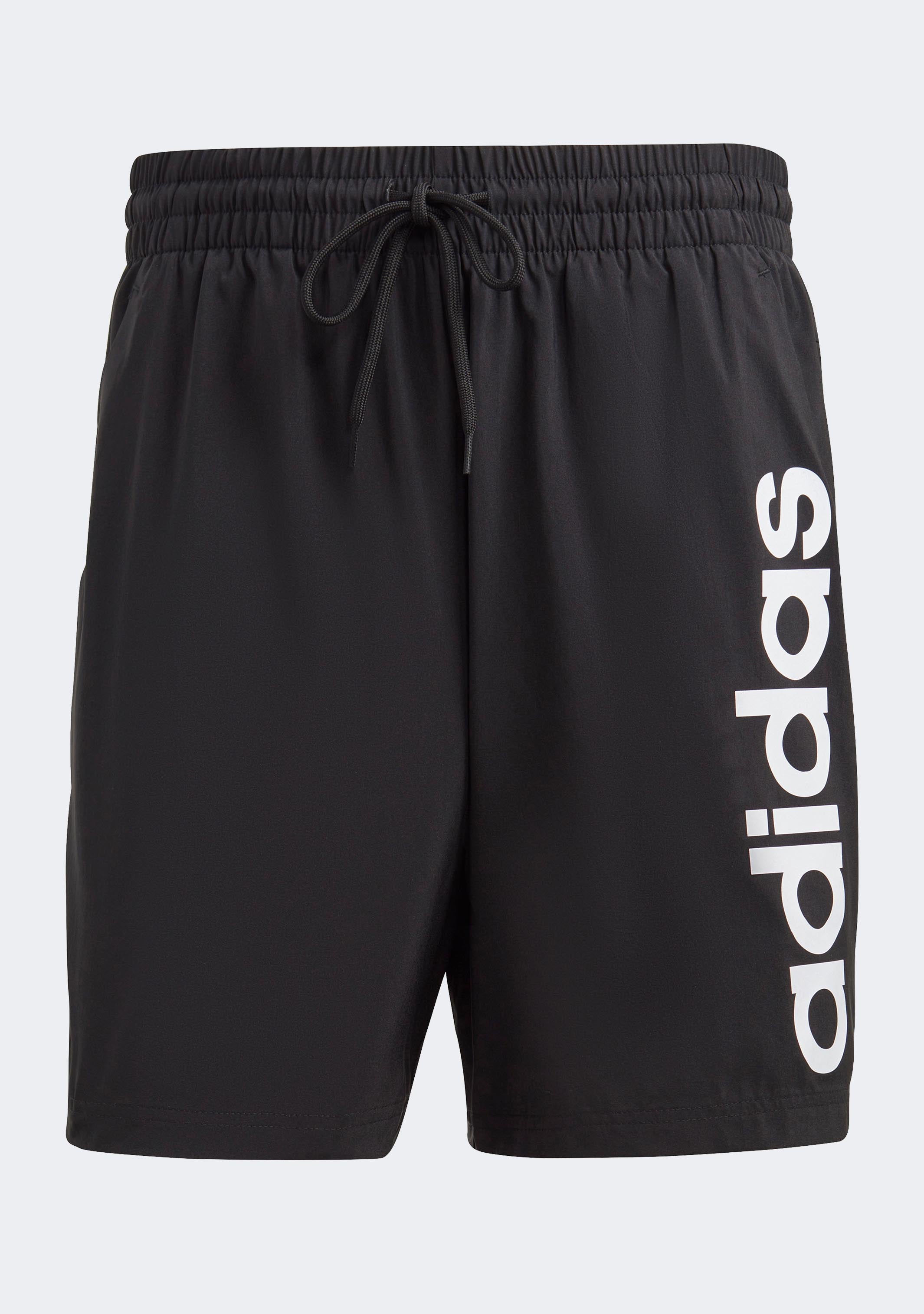 Adidas Men's Aeroready Essentials Chelsea Linear Logo Workout Shorts - Lightweight, Moisture-Wicking for Running, Gym & Casual Wear