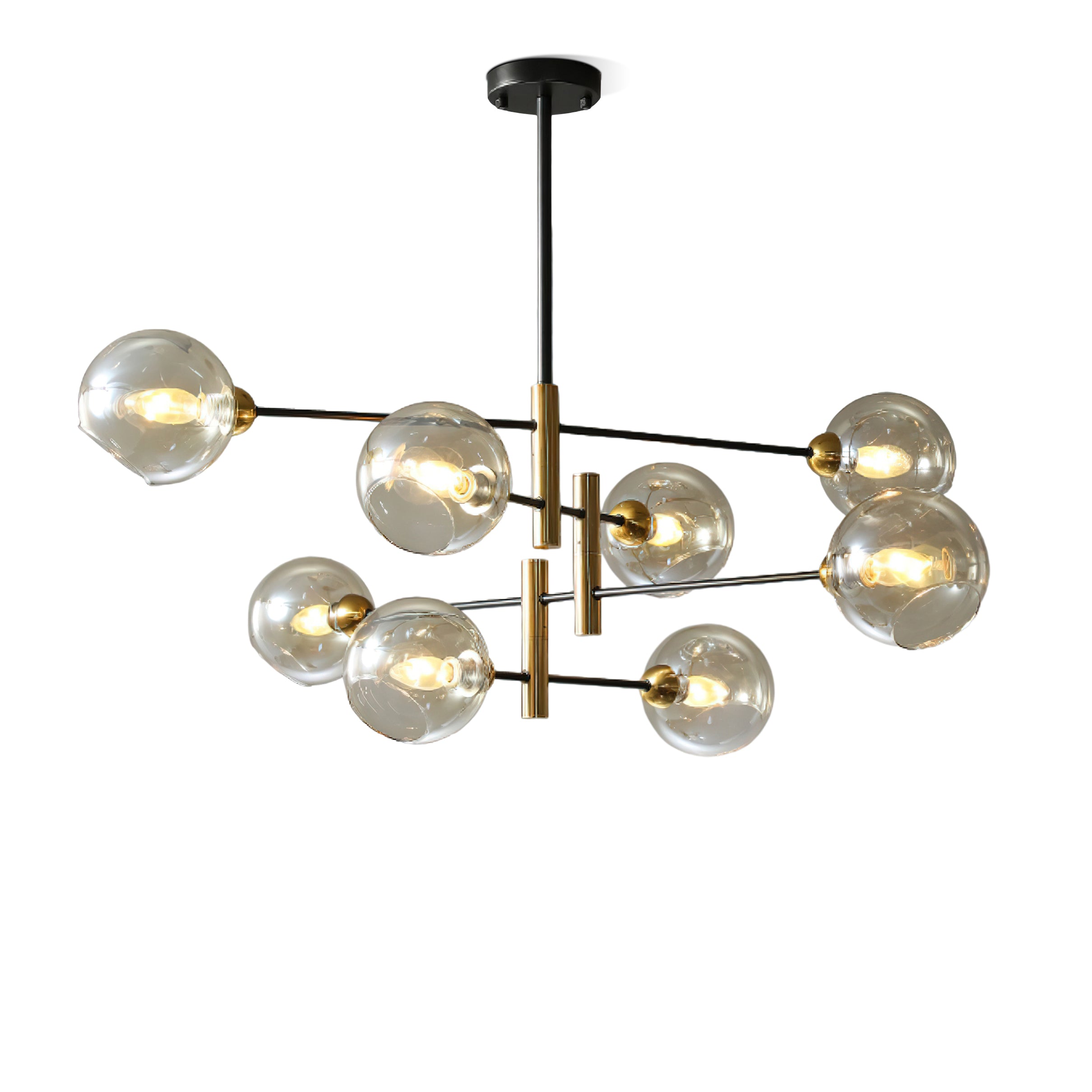 Modern Branch Light Ball Chandelier - Elegant Crystal Glass Pendant Lighting Fixture for Dining Room, Living Room, Bedroom Decor | Perfect for Home, Hotel, Restaurant Interior Design