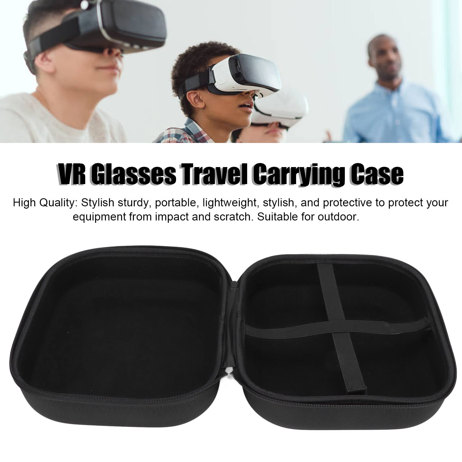 Oculus Quest 2 Travel Case - Hard Protective Storage Box for VR Glasses & Accessories | Durable Carrying Case for Gaming Headphones & Oculus VR Gear | Perfect for Travel, Storage & Gaming Setups