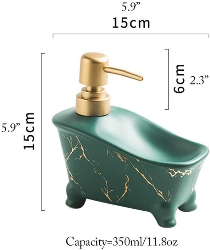 Premium Matte Black Soap Dispenser Bottle with Pump - Ceramic Lotion Dispenser for Kitchen Sink & Bathroom | Includes Sponge Caddy | Ideal for Hand Soap, Shampoo & Liquid Detergent Storage